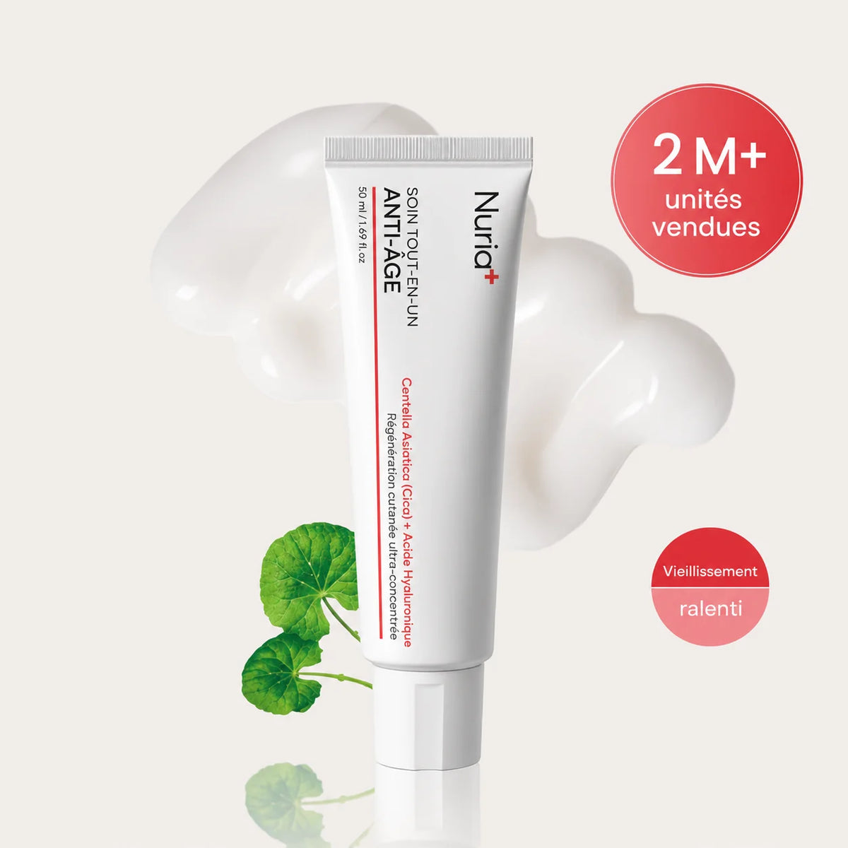 Crème anti-âge tout-en-un Malyah, tube