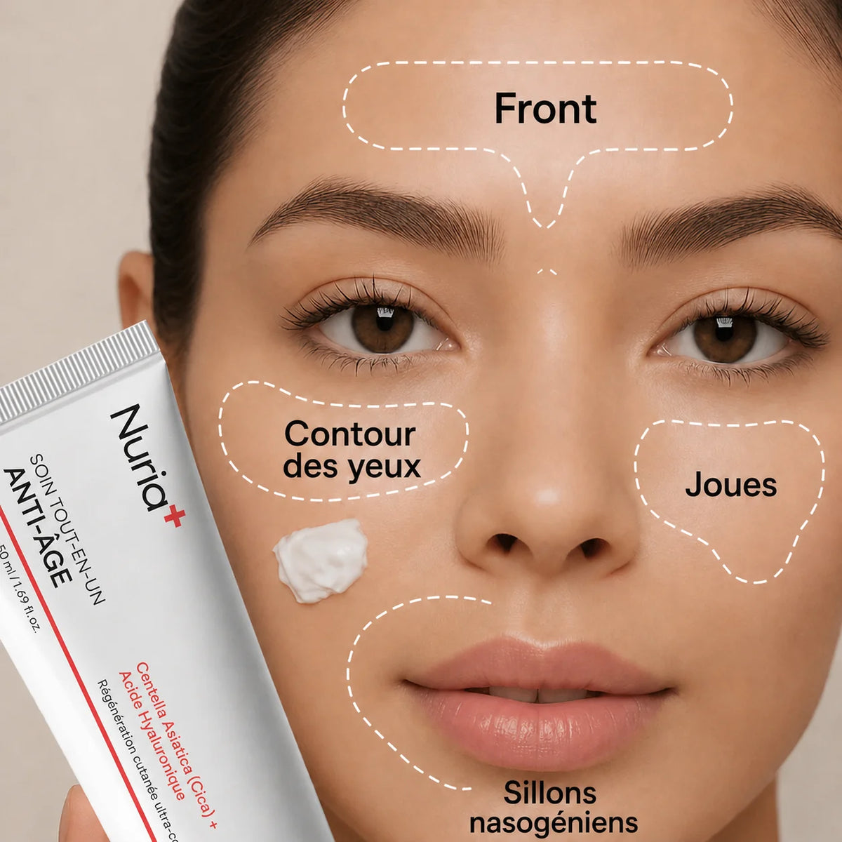Crème anti-âge tout-en-un Malyah, texture