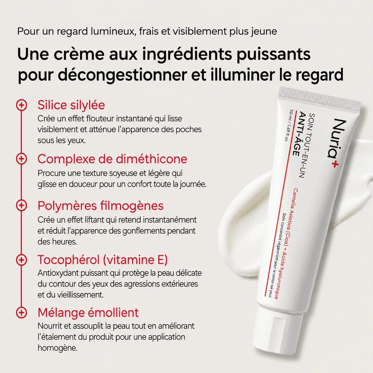 Crème anti-âge tout-en-un Malyah, application